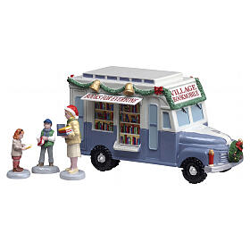 Bookmobile set 4 pezzi ambientazione Lemax 8x20x8 cm - 63819