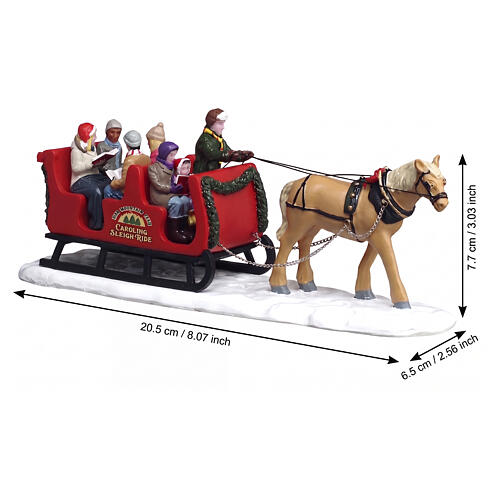 Caroling Sleigh Ride Tischakzent Lemax Harvest Crossing 8x20x6 cm - 63820 2