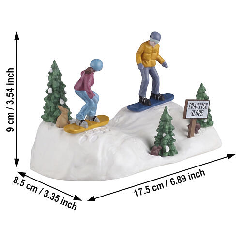 Snowboarding Practice accessorio da tavolo Lemax Vail Village 9x17x8 cm - 63821 2