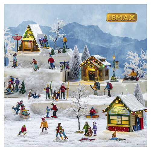 Snowboarding Practice accessorio da tavolo Lemax Vail Village 9x17x8 cm - 63821 3