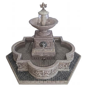 Modular Plaza-fountain funktionierender Brunnen 4.5V Adaptor Lemax 18x22x20 cm - 64061