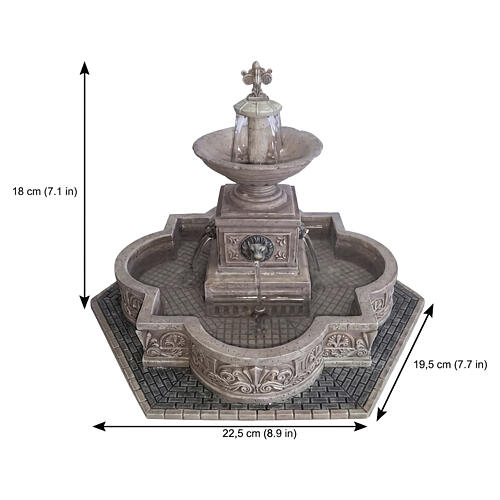 Modular Plaza-fountain fontana funzionante 4.5V Adaptor Lemax 18x22x20 cm - 64061 2