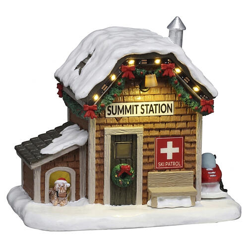 Ski Patrol Summit Station accessorio da tavolo Lemax Vail Village 10x13x9 cm - 64679 1