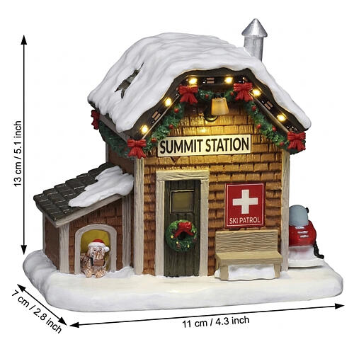 Ski Patrol Summit Station accessorio da tavolo Lemax Vail Village 10x13x9 cm - 64679 2