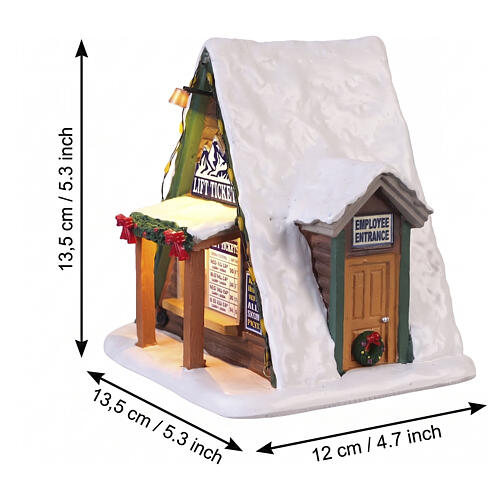 Lift Ticket Booth accessorio da tavolo Lemax Vail Village 13x13x12 cm - 64682 2