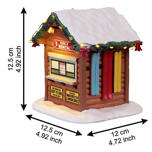 Ski Rental accessorio da tavolo Lemax Vail Village 12x12x12 cm - 64684 2