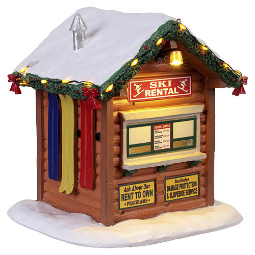 Ski Rental accessorio da tavolo Lemax Vail Village 12x12x12 cm - 64684 3