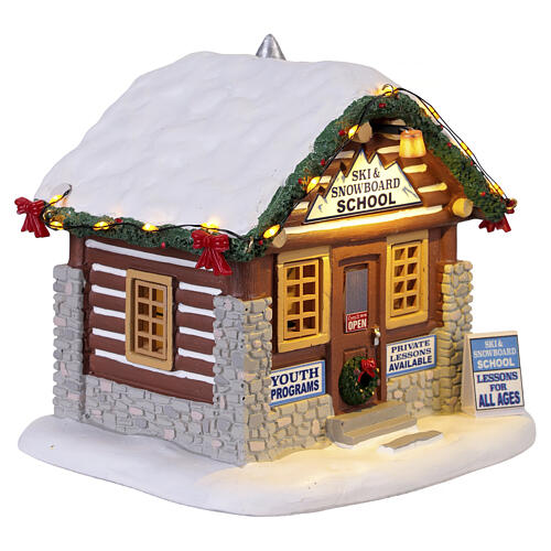 Ski & Snowboard School Tischakzent Lemax Vail Village 12x13x12 cm - 64685 3