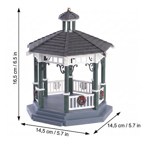 Victorian Park Gazebo accessorio da tavolo Lemax Caddington Village 16x14x14 cm - 83369 2