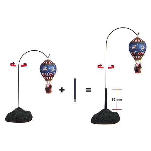 Reindeer Hot Air Balloon (4.5V) Tischakzent Lemax Santa's Wonderland 38x21x12 cm - 84388 6