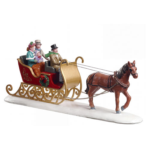 Victorian Sleigh Ride ambientazione Lemax Caddington Village 9x23x6 cm - 93433 1