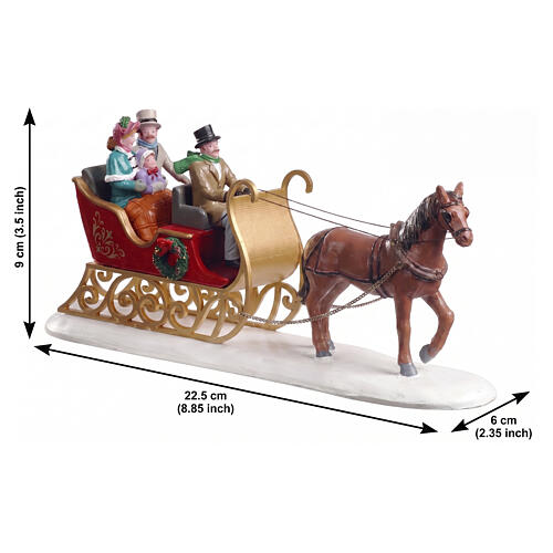 Victorian Sleigh Ride ambientazione Lemax Caddington Village 9x23x6 cm - 93433 2