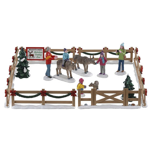 Reindeer Petting Zoo 17-teiliges Set Tischakzent Lemax Vail Village 7x24x24 cm - 93434 1