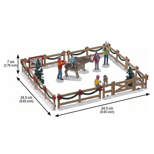 Reindeer Petting Zoo 17-teiliges Set Tischakzent Lemax Vail Village 7x24x24 cm - 93434 2