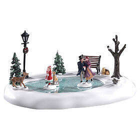 Victorian Skaters (4.5V) Tischakzent Lemax Caddington Village 20x28x13 cm - 94527