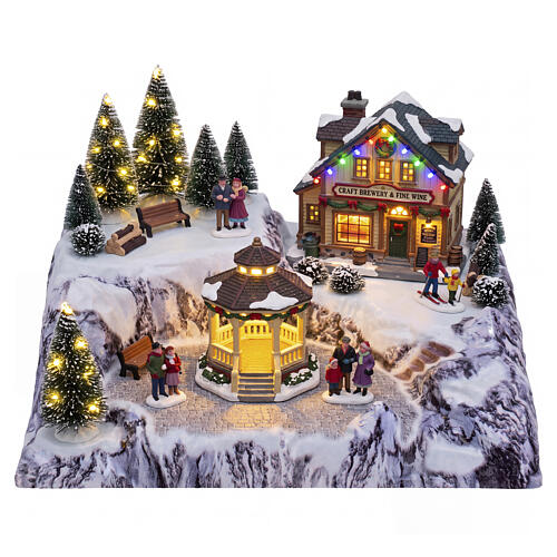 Paesaggio Full Colour Trentino MyVillage per villaggio natalizio 15x50x40 cm 2