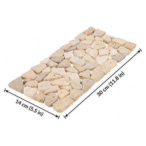 Tappetino MyVillage effetto pietra beige 30x15 cm 2