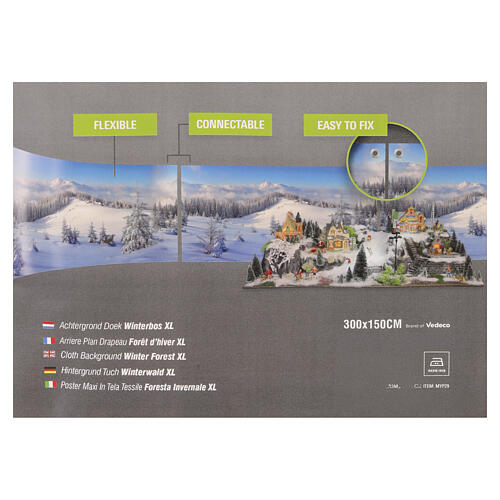 Fondale in tela MyVillage Foresta Invernale XL 150x300 cm 3