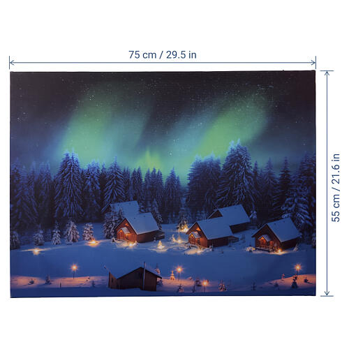 Quadro luminoso MyVillage effetto aurora boreale 55x75 cm 3