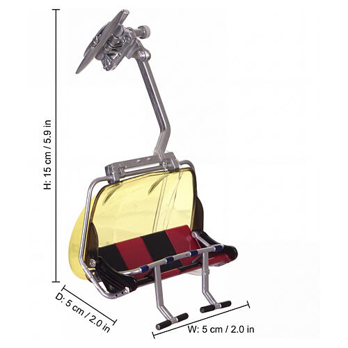 Seggiola Jägerndorfer a 4 posti rossa e nera 15x5x5 cm scala 1:32 2