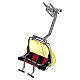 Seggiola Jägerndorfer a 4 posti rossa e nera 15x5x5 cm scala 1:32 s1