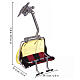 Seggiola Jägerndorfer a 4 posti rossa e nera 15x5x5 cm scala 1:32 s2