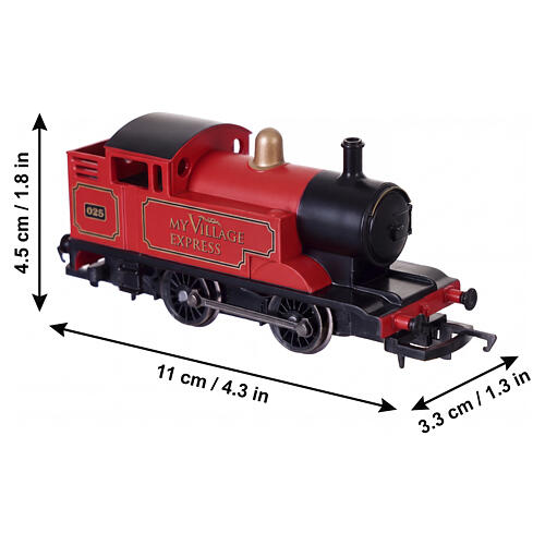 MyVillage Express Zug Komplettset mit Schienenoval 95x75 cm Maßstab 1:76 3