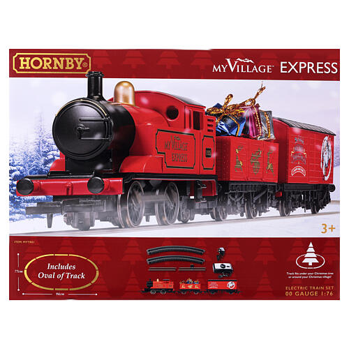 MyVillage Express Zug Komplettset mit Schienenoval 95x75 cm Maßstab 1:76 15