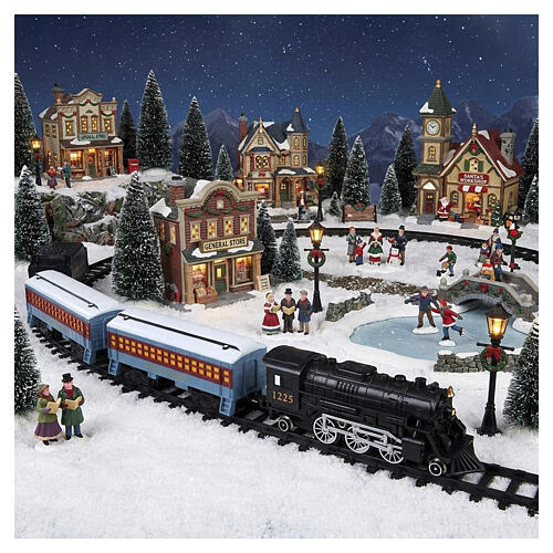 The Polar Express Lionel train set with 64.5x40.9 in track layout 2