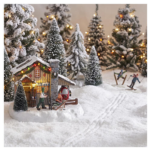 Piste Hotel Hotel an der Skipiste LuVille Schneewald 19x22,5x17 cm - 1033797 2