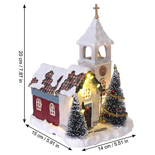 Kyrka Nordic church by LuVille, Schneewald collection, 7.9x5.5x5.9 in - 1036038 3
