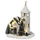 Kyrka chiesa nordica LuVille Schneewald 20x14x15 cm - 1036038 s1