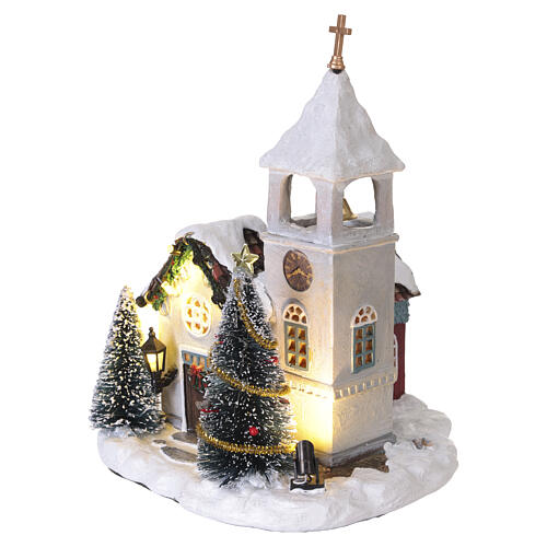 Kyrka igreja nórdica LuVille Schneewald 20x14x15 cm - 1036038 4