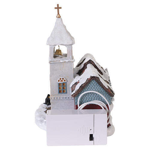 Kyrka igreja nórdica LuVille Schneewald 20x14x15 cm - 1036038 7