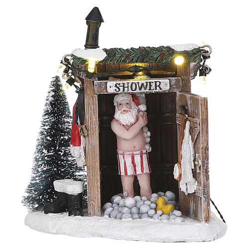 Naked Santa Pai Natal nu no duche LuVille Sledgeholm 11x10x9 cm - 1084839 1