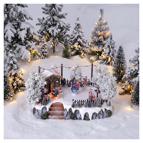 Forest skating pound Eisfläche im Wald LuVille Schneewald 18x30x28 cm - 1107752 2