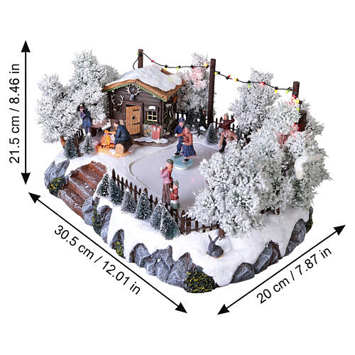 Forest skating pound Eisfläche im Wald LuVille Schneewald 18x30x28 cm - 1107752 3