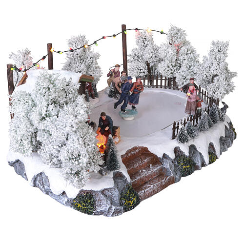 Forest skating pound Eisfläche im Wald LuVille Schneewald 18x30x28 cm - 1107752 4