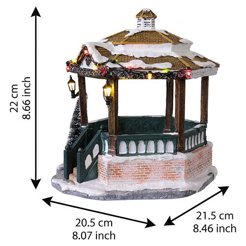 Music gazebo LuVille Schneewald 22x21x22 cm - 1142347 3