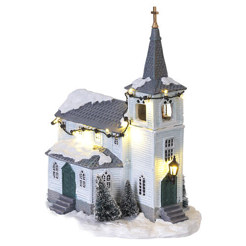 Wooden Church by LuVille, Sledgeholm collection, 8.9x7.9x5.5 in - 1142358 4