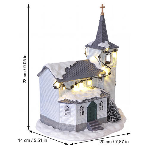 Wooden church Chiesa in legno LuVille Sledgeholm 23x20x14 cm - 1142358 3