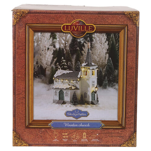 Wooden church igreja de madeira LuVille Sledgeholm 22,5x20x14 cm - 1142358 8