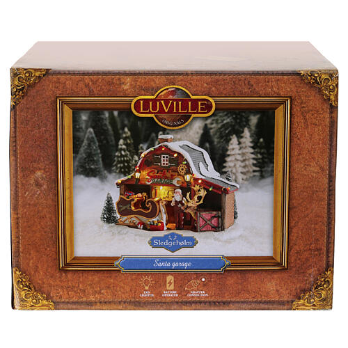 Santa garage di Babbo Natale LuVille Sledgeholm 16x22x15 cm - 1162998 6