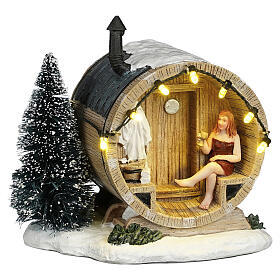 Barrel sauna Fasssauna LuVille Sledgeholm 12x12x10 cm - 1163001