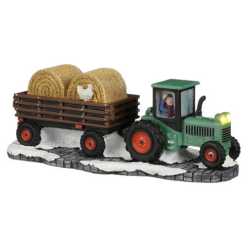 Tractor with straw cart Traktor mit Strohwagen LuVille Molendam 7x20x8 cm - 1163029 1