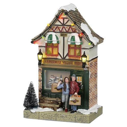 Christmas Village Shop Weihnachtsdorfladen LuVille Schneewald 21x13x9 cm - 1180546 1