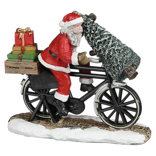 Santa on bicycle Babbo Natale in bicicletta LuVille Sledgeholm 8x9x4 cm - 1180559 1