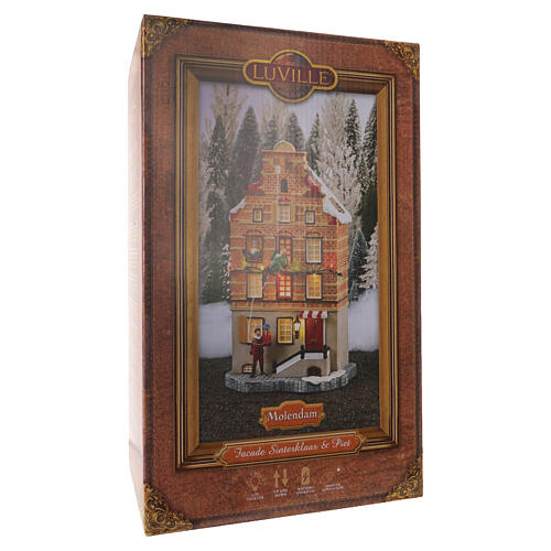 Facade Sinterklaas & Piet by LuVille, Molendam collection, 12x6.5x4.3 in - 1180573 6