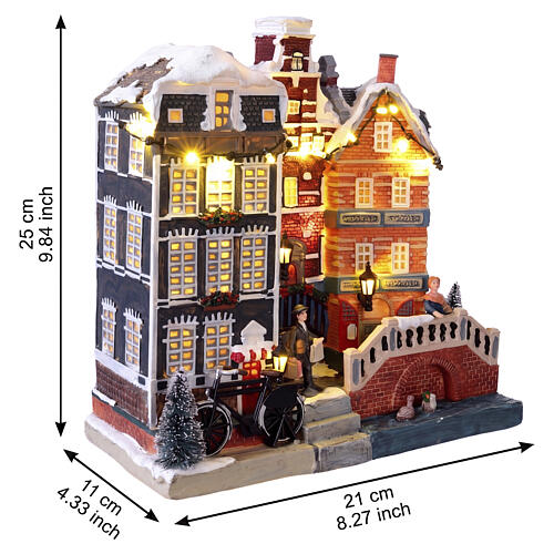 Facade street Amsterdam Facciata di Amsterdam LuVille Molendam 25x21x11 cm - 1180590 3