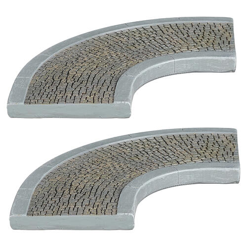 Road curve 2 pieces Straßenkurve 2-teiliges Set LuVille 2x27x10 cm - 1180619 1